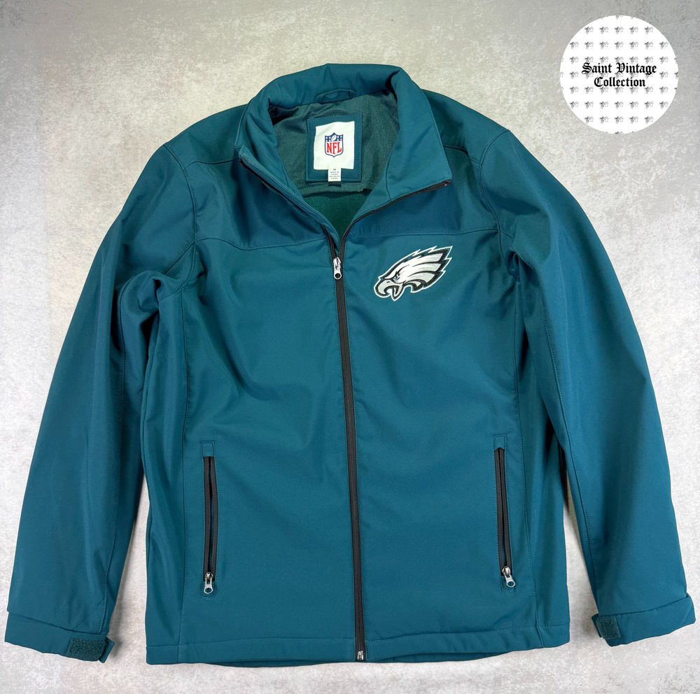 NFL Philadelphia Eagles Green Medium Softshell Jacket Full Zip